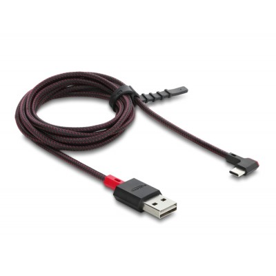 Delock EASY-USB 2.0 Cable Type-A male to USB Type-C™ male angled left / right 2 m black 2