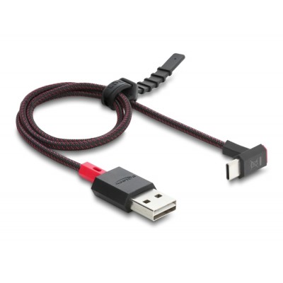 Delock EASY-USB 2.0 Cable Type-A male to USB Type-C™ male angled up / down 0,5 m black 2