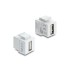 Delock Mini Keystone Module Coupler USB 2.0 Type-A female to USB 2.0 Type-A female white