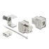 Delock Keystone Module RJ45 jack to LSA Cat.6A shielded with shielding braid tool-free