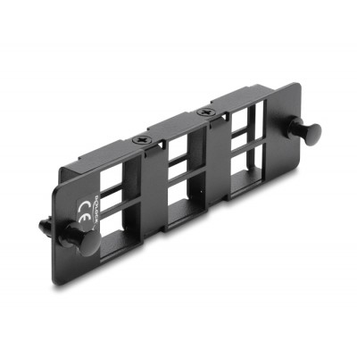 Delock Adapter Panel for Keystone Modules 6 port black