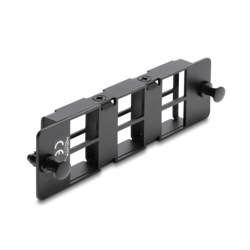 Delock Adapter Panel for Keystone Modules 6 port black