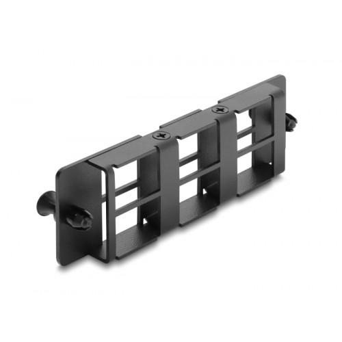 Delock Adapter Panel for Keystone Modules 6 port black