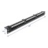 Delock 19″ 1U Patch Panel 24 port Cat.6 with LED and strain relief rail unshielded black