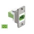Delock Panel Mount SC Simplex female to SC Simplex female silver / limegreen / white