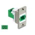 Delock Panel Mount SC Simplex female to SC Simplex female with laser protection flip inside silver / green / white