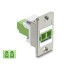 Delock Panel Mount LC Duplex female to LC Duplex female silver / limegreen / white