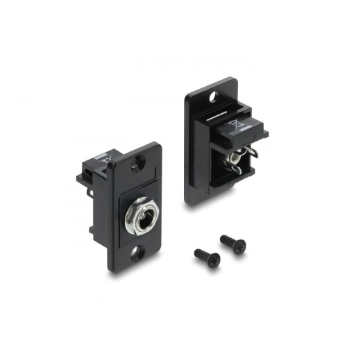 Delock Panel Mount DC 5.5 x 2.5 mm female black