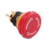 Delock Mushroom-Head Push Button for Installation 16 mm 2 x solder terminals plastic 32 mm Ø