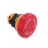 Delock Mushroom-Head Push Button for Installation 16 mm 2 x solder terminals (short), plastic 32 mm Ø