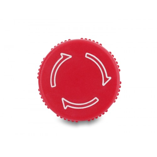 Delock Mushroom-Head Push Button for Installation 16 mm 2 x solder terminals (short), plastic 26 mm Ø