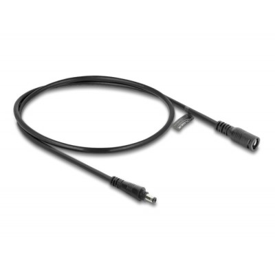 Delock DC Extension Cable 5.5 x 2.1 mm male to female with bayonet lock 18 AWG 0.5 m black 2