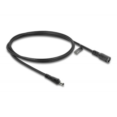 Delock DC Extension Cable 5.5 x 2.1 mm male to female with bayonet lock 18 AWG 1 m black 2