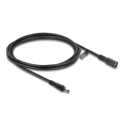 Delock DC Extension Cable 5.5 x 2.1 mm male to female with bayonet lock 18 AWG 2 m black 2