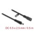 Delock DC Extension Cable 5.5 x 2.5 mm male to female with bayonet lock 18 AWG 0.5 m black