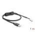 Delock Fan Cable USB 2.0 Type-A male to 3 pin (2 pins connected) fan connector male with switch 1 m