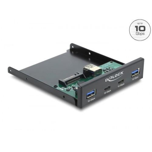 Delock Front Panel 3.5″ USB 10 Gbps 2 x USB Type-C™ + 2 x USB Type-A