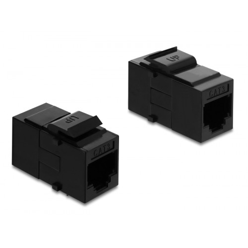 Delock Keystone Module Coupler RJ14 jack to RJ14 jack Cat.3 plastic black