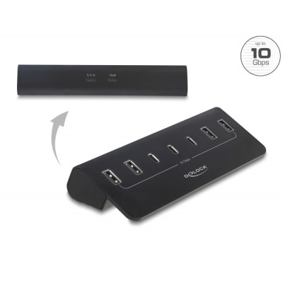 Delock USB 10 Gbps Hub with 3 USB Type-C™ and 4 USB Type-A Ports