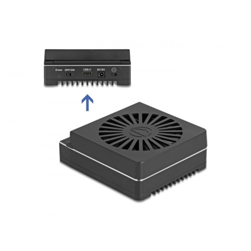 Delock USB 20 Gbps M.2 Docking Station for 4 x M.2 NVMe PCIe SSD with Clone and Erase Function