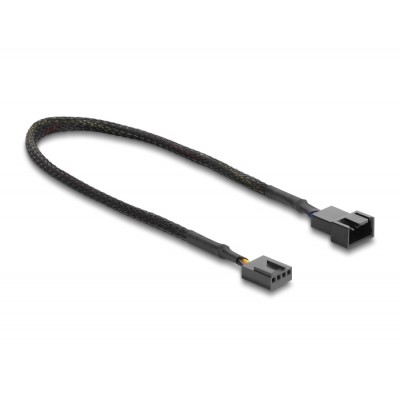Delock Fan Extension Cable PWM male to female 4 pin with braided jacket 30 cm black 2