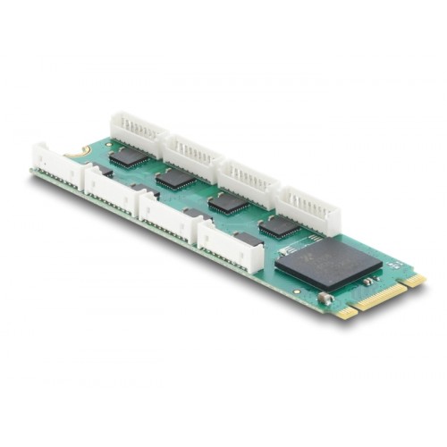 Delock M.2 Card to 8 x Serial RS-232 DB9 with Standard and Low Profile slot brackets