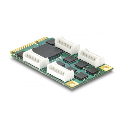 Delock Mini PCIe I/O full size Card to 8 x Serial RS-232 DB9 with Standard and Low Profile slot brackets