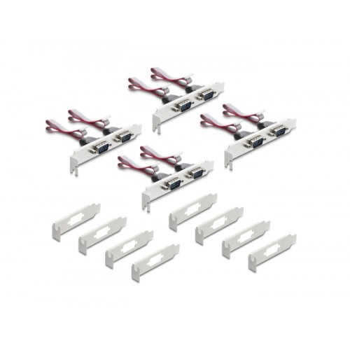 Delock Mini PCIe I/O full size Card to 8 x Serial RS-232 DB9 with Standard and Low Profile slot brackets