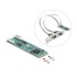 Delock M.2 Card to 2 x Serial RS-232 DB9 with Standard and Low Profile slot brackets