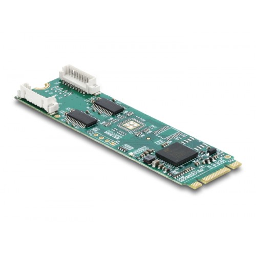 Delock M.2 Card to 2 x Serial RS-232 DB9 with Standard and Low Profile slot brackets
