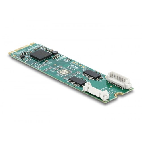 Delock M.2 Card to 2 x Serial RS-232 DB9 with Standard and Low Profile slot brackets