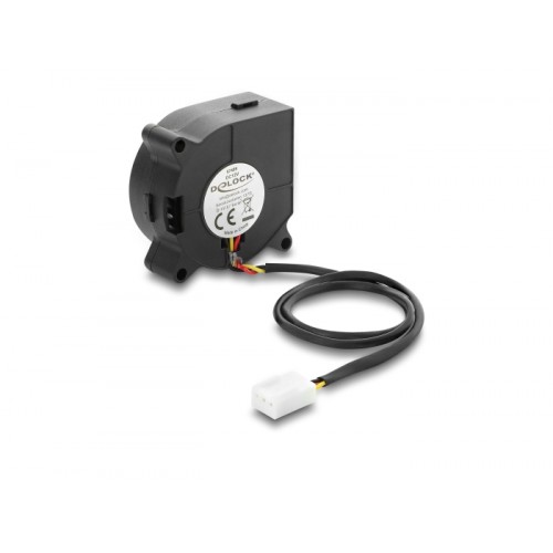 Delock Radial Fan / Blower Fan 12 V DC 40 x 40 x 20 mm with 3 pin fan connector, black