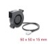 Delock Radial Fan / Blower Fan 12 V DC 50 x 50 x 15 mm with 3 pin fan connector, black