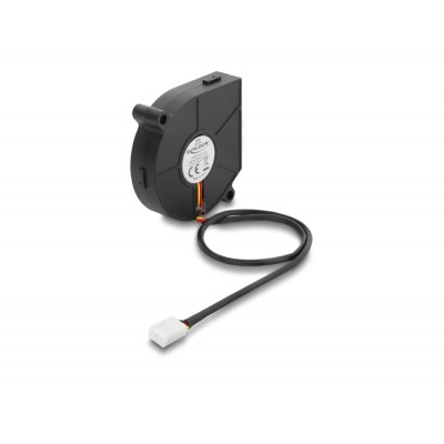 Delock Radial Fan / Blower Fan 12 V DC 60 x 60 x 15 mm with 3 pin fan connector, black 2