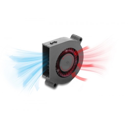 Delock Radial Fan / Blower Fan 12 V DC 60 x 60 x 15 mm with 3 pin fan connector, black