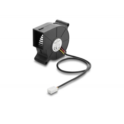 Delock Radial Fan / Blower Fan 12 V DC 60 x 60 x 25 mm with 3 pin fan connector, black 2