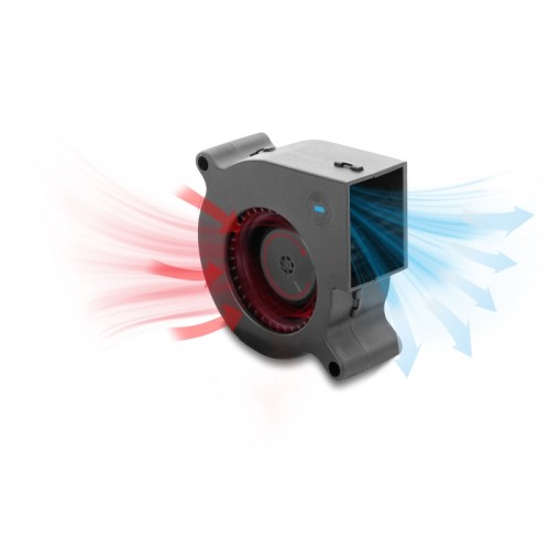 Delock Radial Fan / Blower Fan 12 V DC 60 x 60 x 25 mm with 3 pin fan connector, black