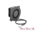 Delock Radial Fan / Blower Fan 12 V DC 75 x 75 x 15 mm with 3 pin fan connector, black