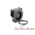 Delock Radial Fan / Blower Fan 12 V DC 75 x 75 x 30 mm with 3 pin fan connector, black