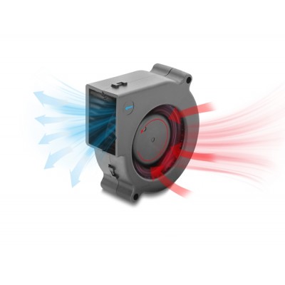 Delock Radial Fan / Blower Fan 12 V DC 75 x 75 x 30 mm with 3 pin fan connector, black 2