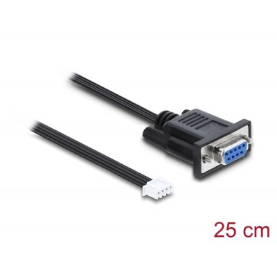 Delock Serial RS-232 Connection Cable D-Sub 9 female to JST XH 4 pin header female 25 cm