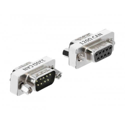 Delock D-Sub 9 pin CAN Bus Adapter male to female 120 ohms resistor