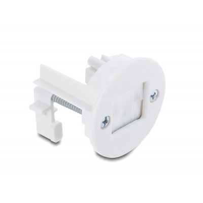 Delock Cable Bushing with brush for wall mounting / desktop mounting white