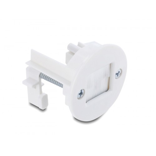 Delock Cable Bushing with brush for wall mounting / desktop mounting white