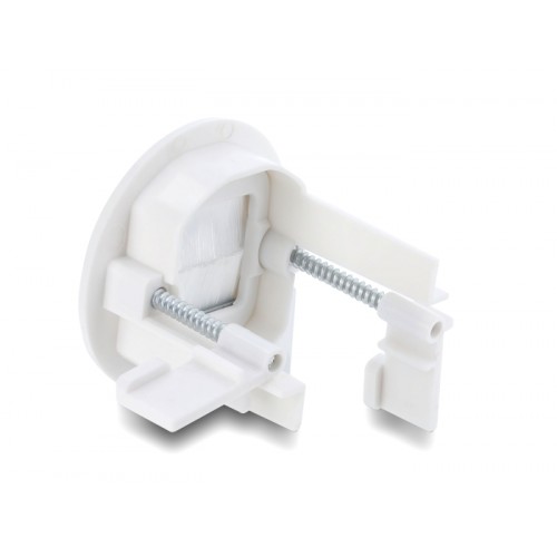 Delock Cable Bushing with brush for wall mounting / desktop mounting white
