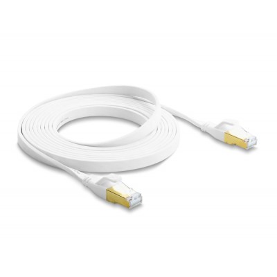 Delock RJ45 Flat Patch Cable Cat.8.1 U/FTP up to 40 Gbps 3 m white 2