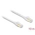 Delock RJ45 Flat Patch Cable Cat.8.1 U/FTP up to 40 Gbps 10 m white
