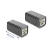 Delock RJ45 Coupler jack to jack Cat.6A shielded black