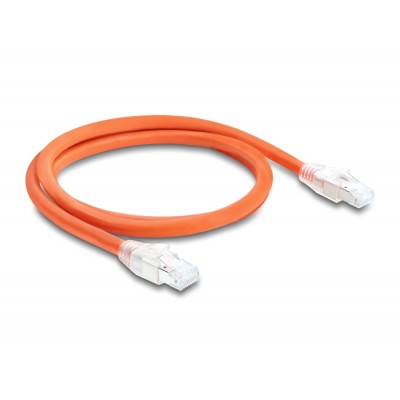 Delock RJ45 Network Cable Cat.8.1 S/FTP 1 m up to 40 Gbps orange 2