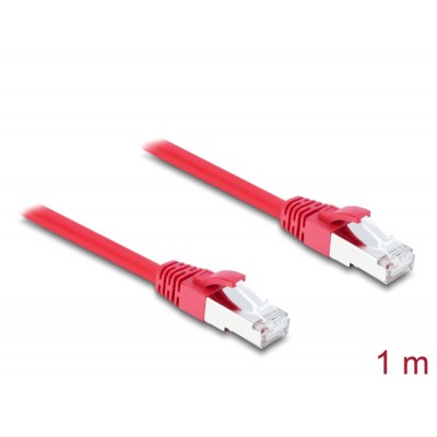 Delock RJ45 Network Cable Cat.6A S/FTP 1 m red